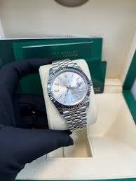 Silver Rolex Oyerter Pepretual Date just () - Premium | Huzien