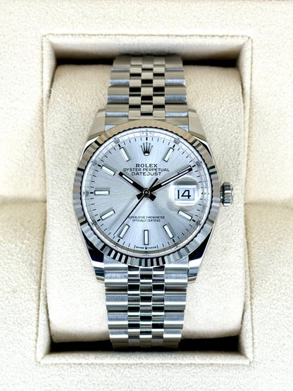 Silver Rolex Oyerter Pepretual Date just () - Premium | Huzien