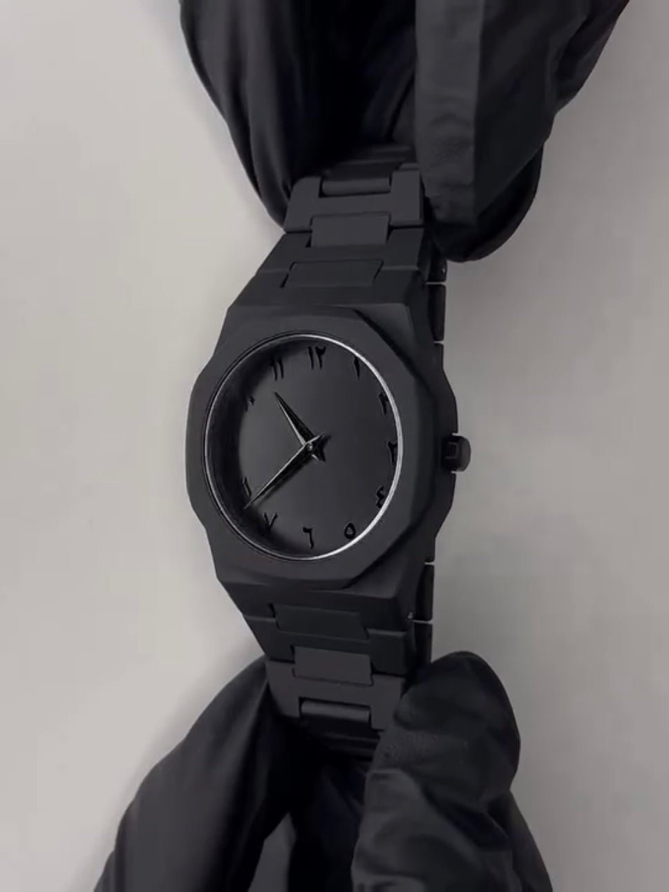 Black Arabic Aura Watch (Fiber) () - Premium | Huzien