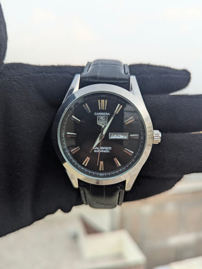 Tag Heuer Calabria – Premium Leather Strap (Black - Exclusive) - Premium | Huzien