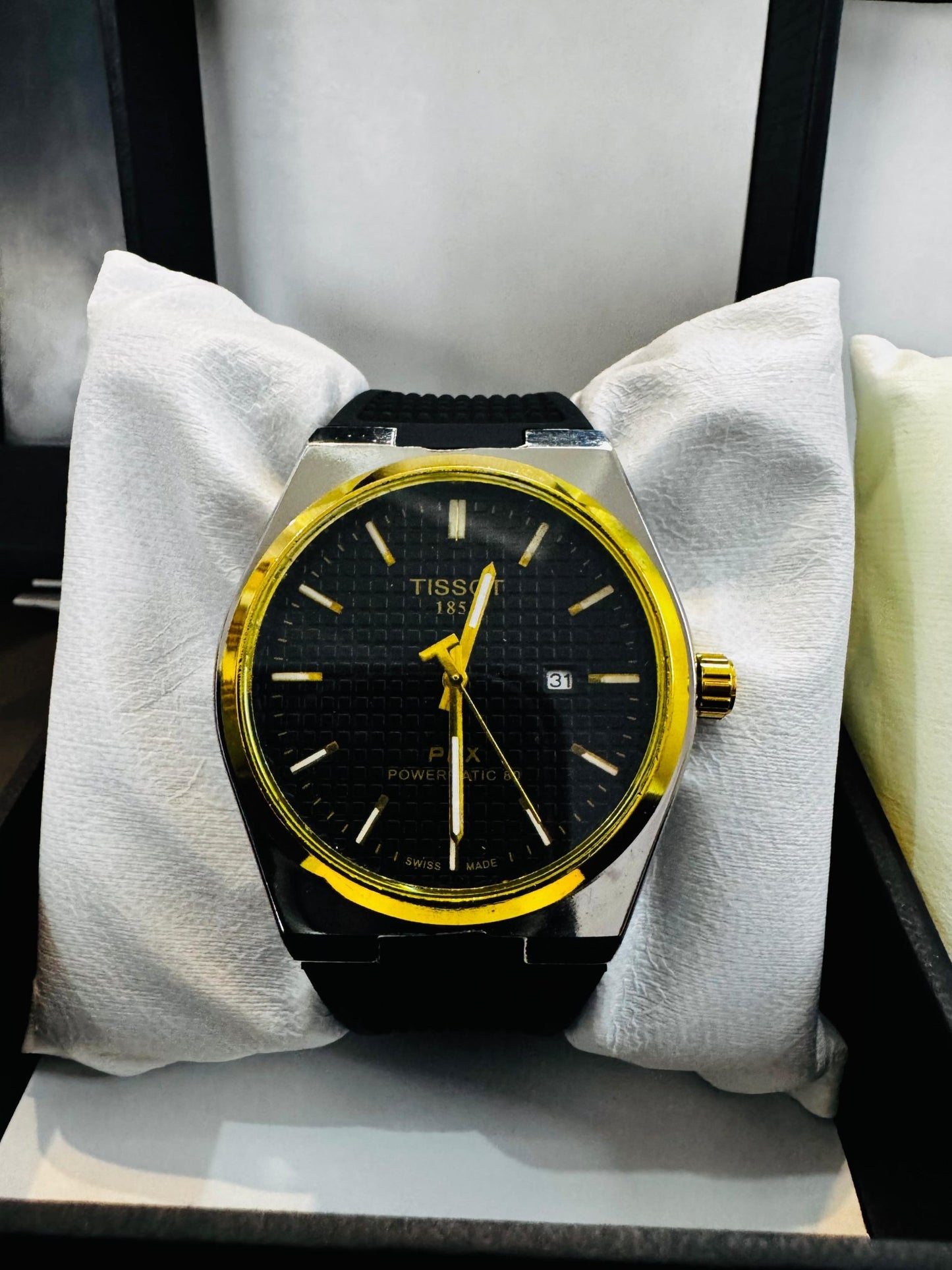 Tissot 1853 PRX Belt (black - gold) - Premium | Huzien