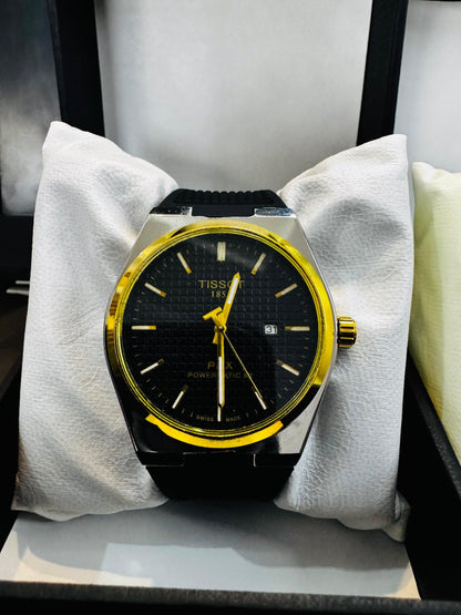 Tissot 1853 PRX Belt (black - gold) - Premium | Huzien