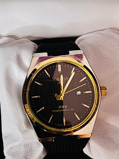 Tissot 1853 PRX Belt (black - gold) - Premium | Huzien