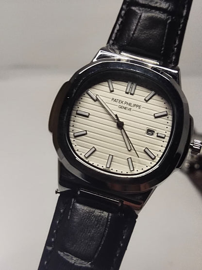Leather Strap Patek Philippe (Black) - Premium | Huzien
